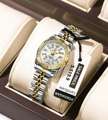 Luxury Elegant Watch for Women Waterproof Luminous Date Ladies Watch Stainless Steel Quartz Women'S Watches Girl Reloj