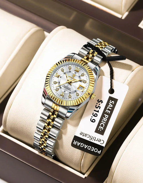 Load image into Gallery viewer, Luxury Elegant Watch for Women Waterproof Luminous Date Ladies Watch Stainless Steel Quartz Women'S Watches Girl Reloj
