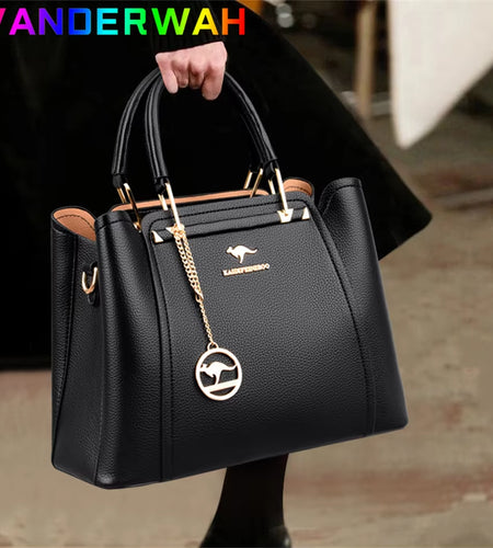 Soft Leather Luxury Handbags Women Bags Designer 3 Layers Shoulder Crossbody Sac Ladies Large Capacity Shopping Messenger Tote