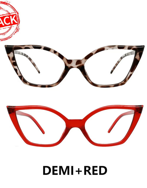 Load image into Gallery viewer, Reading Glasses for Women Oversized Prescription Magnifying Eyeglasses Frames Cat Eye Decorative Eyewear Trendy Retro MAREAZZURO
