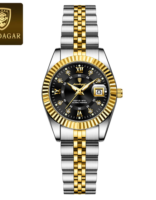 Load image into Gallery viewer, Luxury Elegant Watch for Women Waterproof Luminous Date Ladies Watch Stainless Steel Quartz Women'S Watches Girl Reloj
