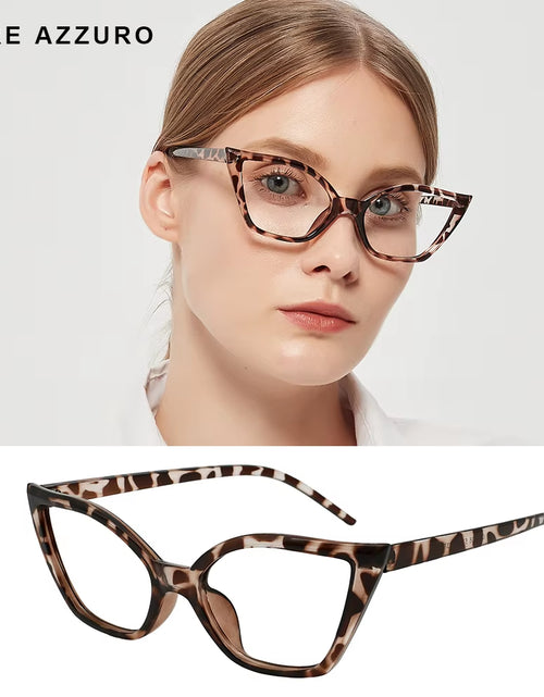 Load image into Gallery viewer, Reading Glasses for Women Oversized Prescription Magnifying Eyeglasses Frames Cat Eye Decorative Eyewear Trendy Retro MAREAZZURO
