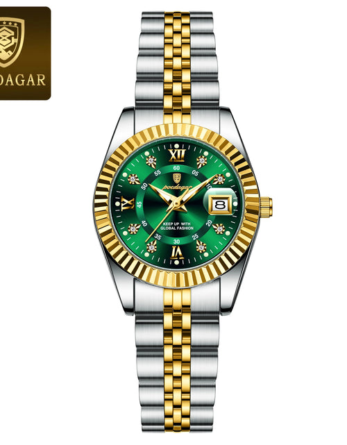 Load image into Gallery viewer, Luxury Elegant Watch for Women Waterproof Luminous Date Ladies Watch Stainless Steel Quartz Women'S Watches Girl Reloj
