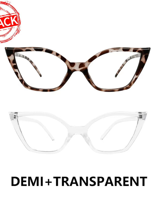 Load image into Gallery viewer, Reading Glasses for Women Oversized Prescription Magnifying Eyeglasses Frames Cat Eye Decorative Eyewear Trendy Retro MAREAZZURO
