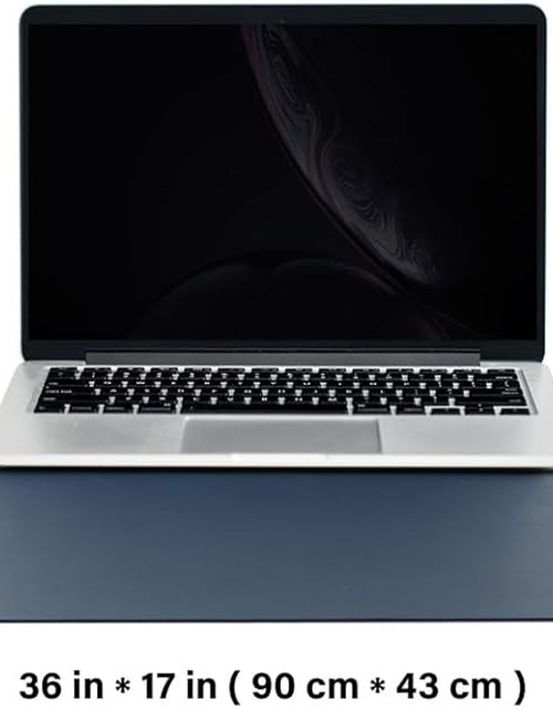 Load image into Gallery viewer, Cork Desk Mat - Dual-Sided Desk Pad for Office and Home - Desk Organization and Accessories - Ideal for Large Mouse Pad and Desk Mats on Top of Desks(Dark Blue,90Cmx 43Cm)
