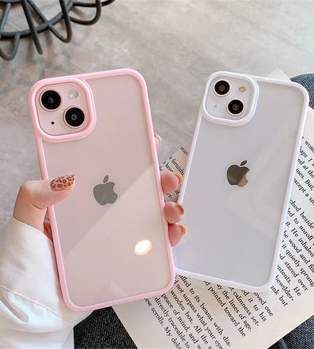 Candy Shockproof Silicone Bumper Phone Case for Iphone 17 16 15 14 11 12 13 Pro Max XS XR plus Transparent Protection Back Cover