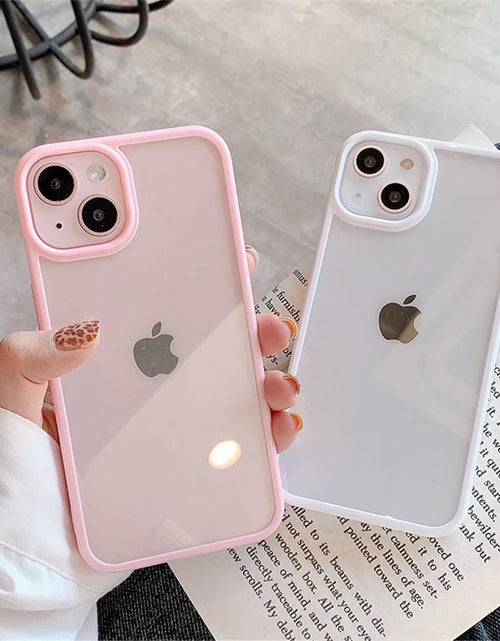 Load image into Gallery viewer, Candy Shockproof Silicone Bumper Phone Case for Iphone 17 16 15 14 11 12 13 Pro Max XS XR plus Transparent Protection Back Cover
