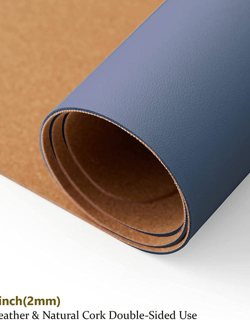 Load image into Gallery viewer, Cork Desk Mat - Dual-Sided Desk Pad for Office and Home - Desk Organization and Accessories - Ideal for Large Mouse Pad and Desk Mats on Top of Desks(Dark Blue,90Cmx 43Cm)
