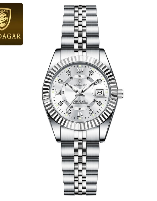 Load image into Gallery viewer, Luxury Elegant Watch for Women Waterproof Luminous Date Ladies Watch Stainless Steel Quartz Women'S Watches Girl Reloj
