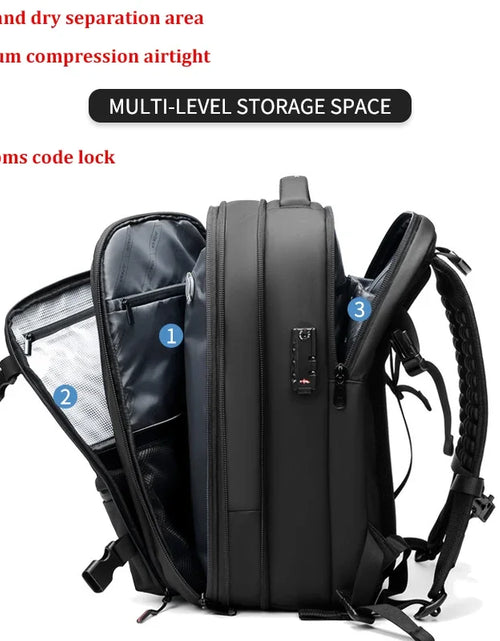 Load image into Gallery viewer, Travel Men 17 Inch Laptop Backpack Vacuum Compression Backpack Business Large Capacity School Backpack Expand Outdoor Backpack
