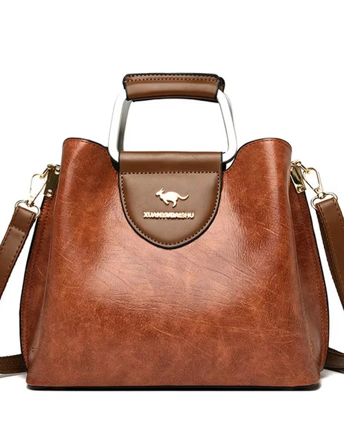Load image into Gallery viewer, Soft Leather Luxury Handbags Women Bags Designer 3 Layers Shoulder Crossbody Sac Ladies Large Capacity Shopping Messenger Tote

