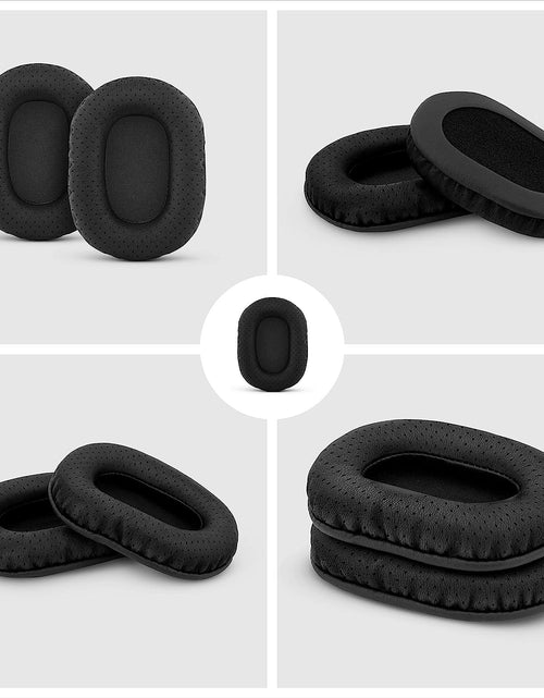 Load image into Gallery viewer, Perforated Replacement Earpads for Sony MDR 7506, V6 &amp; CD900ST with Memory Foam Ear Pad &amp; Suitable for Other on Ear Headphones (Black)
