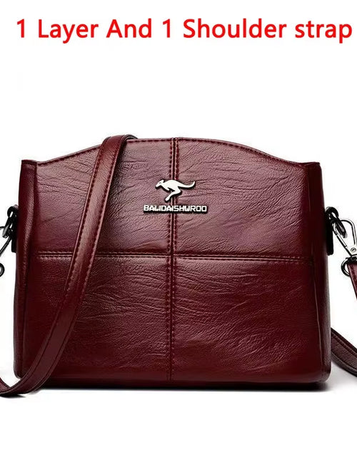 Load image into Gallery viewer, Soft Leather Luxury Handbags Women Bags Designer 3 Layers Shoulder Crossbody Sac Ladies Large Capacity Shopping Messenger Tote
