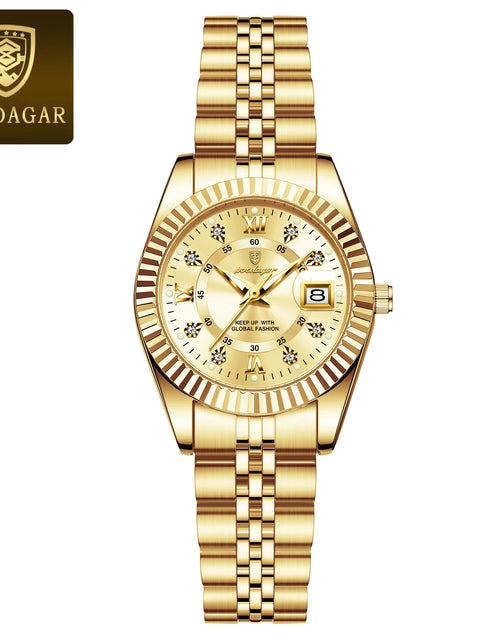 Load image into Gallery viewer, Luxury Elegant Watch for Women Waterproof Luminous Date Ladies Watch Stainless Steel Quartz Women'S Watches Girl Reloj
