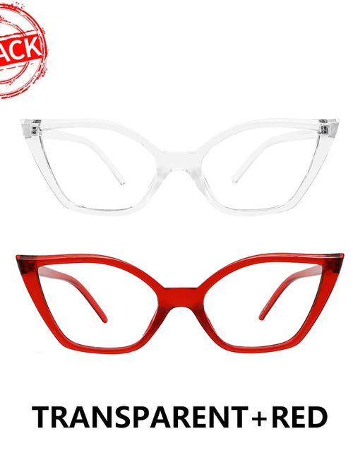 Load image into Gallery viewer, Reading Glasses for Women Oversized Prescription Magnifying Eyeglasses Frames Cat Eye Decorative Eyewear Trendy Retro MAREAZZURO
