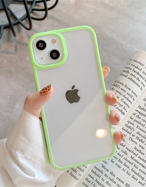 Load image into Gallery viewer, Candy Shockproof Silicone Bumper Phone Case for Iphone 17 16 15 14 11 12 13 Pro Max XS XR plus Transparent Protection Back Cover
