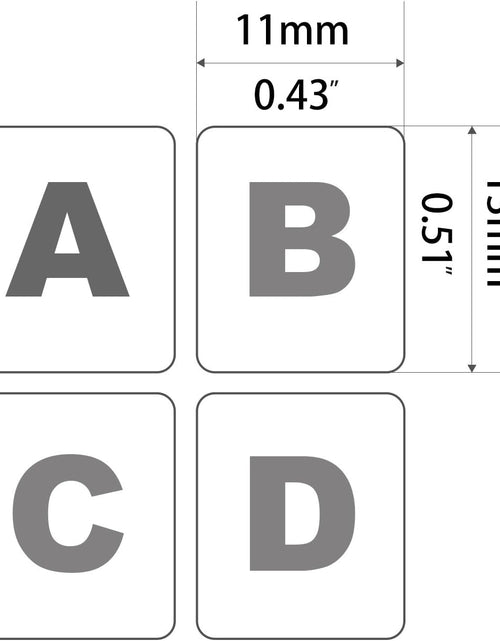 Load image into Gallery viewer, [2 Pack] Universal English Keyboard Stickers, Replacement English Keyboard Stickers with Black Background and White Lettering, Each Unit: 0.43" X 0.51" -Matte

