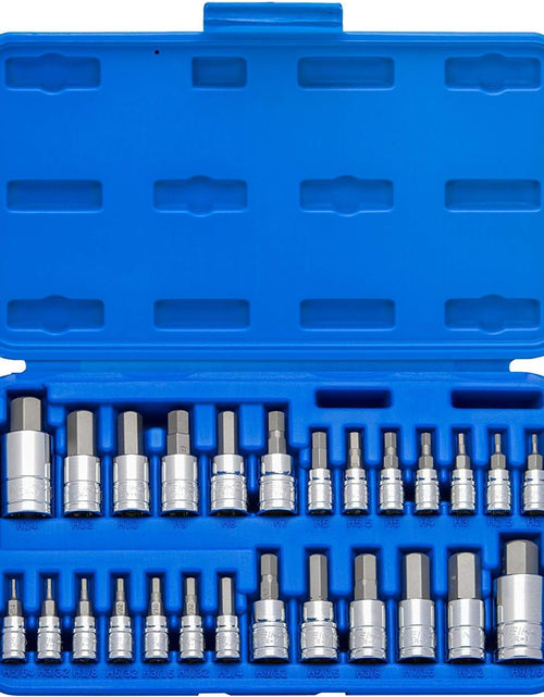 Load image into Gallery viewer, 01144A Tamper-Proof Hex Bit Socket Set, 26 Pieces | SAE 5/64-9/16”, Metric 2-14MM
