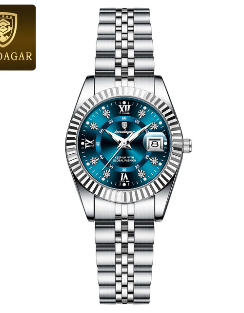 Load image into Gallery viewer, Luxury Elegant Watch for Women Waterproof Luminous Date Ladies Watch Stainless Steel Quartz Women'S Watches Girl Reloj
