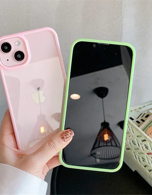 Load image into Gallery viewer, Candy Shockproof Silicone Bumper Phone Case for Iphone 17 16 15 14 11 12 13 Pro Max XS XR plus Transparent Protection Back Cover
