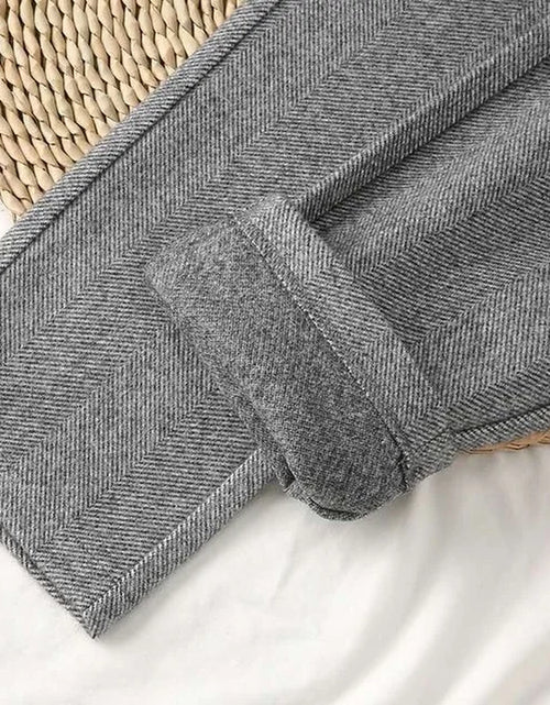 Load image into Gallery viewer, Woolen Pants Women'S Harem Pencil Pants 2024 Autumn Winter High Waisted Casual Suit Pants Office Lady Women Trousers
