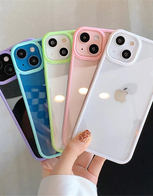 Load image into Gallery viewer, Candy Shockproof Silicone Bumper Phone Case for Iphone 17 16 15 14 11 12 13 Pro Max XS XR plus Transparent Protection Back Cover
