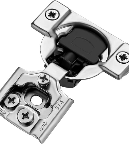 50 Pack 25 Pairs 3/4 Inch Overlay Soft Close Hinges for Kitchen Cabinet Hinges Satin Nickel Hidden Hinges Stainless Steel Concealed Hinge Self Closing