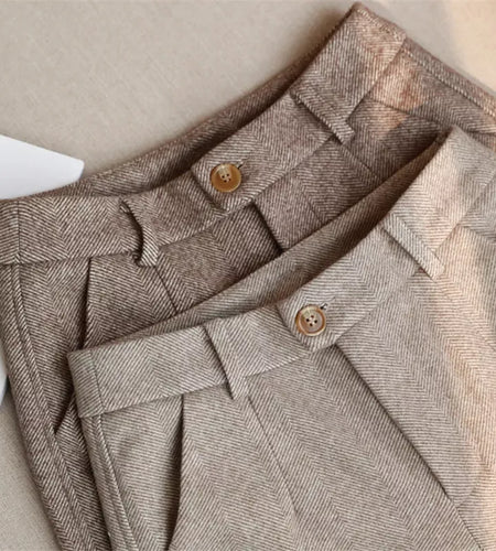 Woolen Pants Women'S Harem Pencil Pants 2024 Autumn Winter High Waisted Casual Suit Pants Office Lady Women Trousers