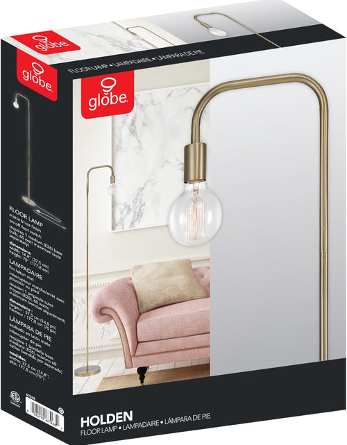 Load image into Gallery viewer, 67068 Holden 70" Floor Lamp, Matte Brass, In-Line On/Off Foot Switch
