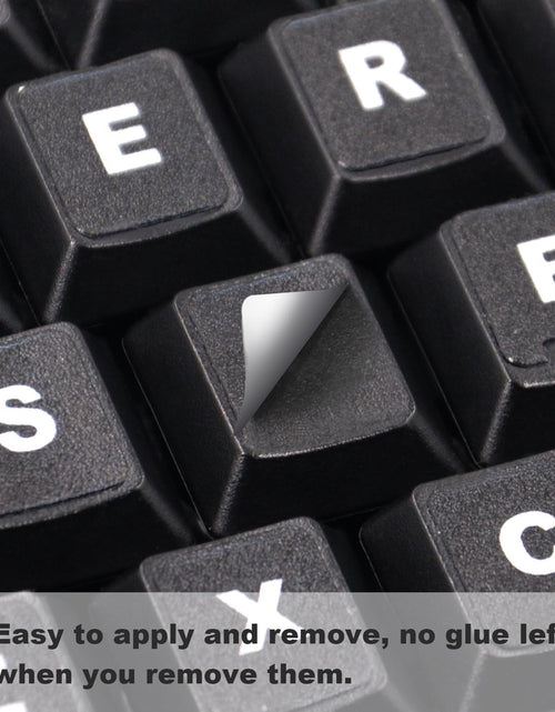 Load image into Gallery viewer, [2 Pack] Universal English Keyboard Stickers, Replacement English Keyboard Stickers with Black Background and White Lettering, Each Unit: 0.43" X 0.51" -Matte
