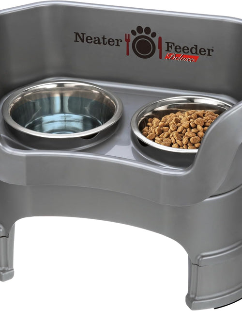 Load image into Gallery viewer, Neater Feeder Deluxe with Leg Extensions (Medium, Gunmetal Grey)
