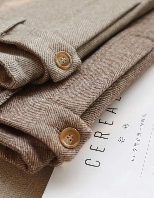 Load image into Gallery viewer, Woolen Pants Women'S Harem Pencil Pants 2024 Autumn Winter High Waisted Casual Suit Pants Office Lady Women Trousers
