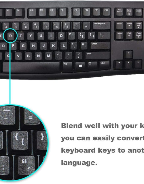 Load image into Gallery viewer, [2 Pack] Universal English Keyboard Stickers, Replacement English Keyboard Stickers with Black Background and White Lettering, Each Unit: 0.43" X 0.51" -Matte
