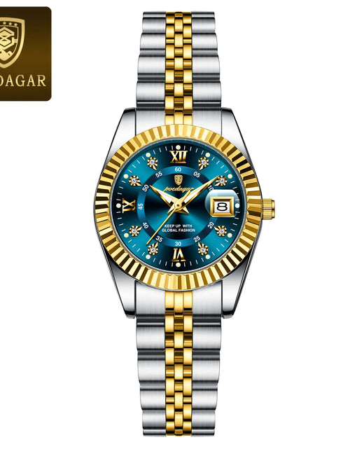 Load image into Gallery viewer, Luxury Elegant Watch for Women Waterproof Luminous Date Ladies Watch Stainless Steel Quartz Women'S Watches Girl Reloj
