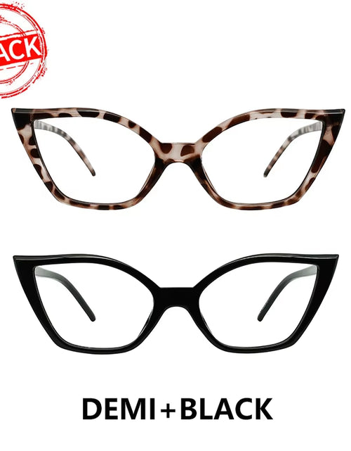 Load image into Gallery viewer, Reading Glasses for Women Oversized Prescription Magnifying Eyeglasses Frames Cat Eye Decorative Eyewear Trendy Retro MAREAZZURO

